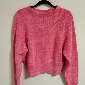 Free People Too Good Women’s Size Small Heather Pink Pull Over Cropped Sweater